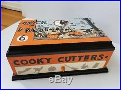 ALL HAND PAINTED jewelry box Halloween vintage cooky cookie cutters ooak Disney
