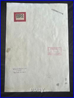 ANSELM KIEFER drawing and painting on old paper signed stamped vintage