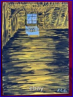 ANSELM KIEFER oil painting on canvas, vtg stamped signed