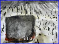 ANSELM KIEFER oil painting on canvas, vtg stamped signed