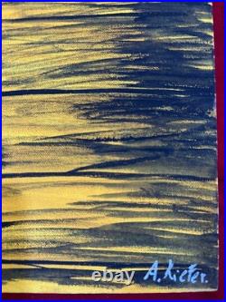 ANSELM KIEFER oil painting on canvas, vtg stamped signed