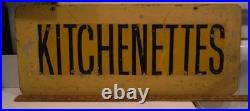 ANTIQUE/VINTAGE HAND PAINTED SIGN KITCHENETTES DOUBLE SIDED 29x 11 3/4