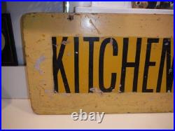 ANTIQUE/VINTAGE HAND PAINTED SIGN KITCHENETTES DOUBLE SIDED 29x 11 3/4