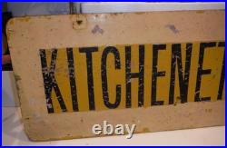 ANTIQUE/VINTAGE HAND PAINTED SIGN KITCHENETTES DOUBLE SIDED 29x 11 3/4