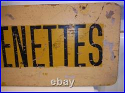 ANTIQUE/VINTAGE HAND PAINTED SIGN KITCHENETTES DOUBLE SIDED 29x 11 3/4