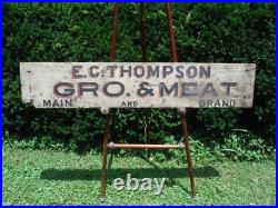 ANTIQUE/VINTAGE HAND PAINTED SIGN KITCHENETTES DOUBLE SIDED 29x 11 3/4