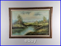 ART Large Vintage Original Signed J. Sanders Oil Painting 41.5x29.5 Framed Art ART Large Vintage Original Signed J. Sanders Oil Painting 41.5x29.5 Framed Art