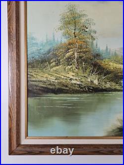 ART Large Vintage Original Signed J. Sanders Oil Painting 41.5x29.5 Framed Art ART Large Vintage Original Signed J. Sanders Oil Painting 41.5x29.5 Framed Art