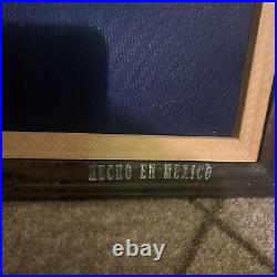 ART Vintage Nude Woman Velvet Painting 22X18 Signed. Framed. Hencho de Mexico
