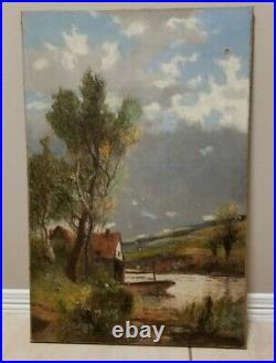 Abraham Hulk Jr painting oil canvas antique art vintage victorian british uk eng