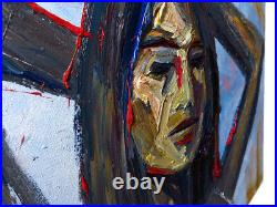 Abstract A Modern Original Oil Painting Vintage Impressionist Art Realism Signed