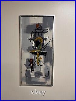 Abstract Mid Century Modern Vintage Signed Painting