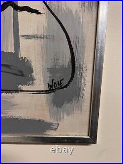 Abstract Mid Century Modern Vintage Signed Painting