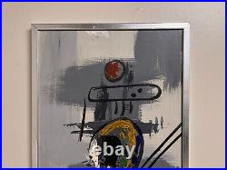 Abstract Mid Century Modern Vintage Signed Painting