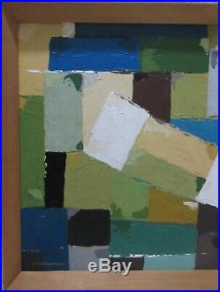 Abstract Oil Painting 1970's/1980's Vintage Retro Cornish Modern British