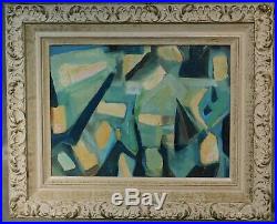 Abstract Oil Painting Cubist Composition Vintage Modern Diane Sunshine