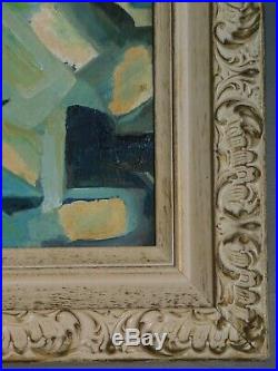 Abstract Oil Painting Cubist Composition Vintage Modern Diane Sunshine