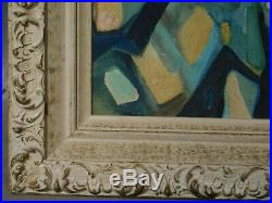 Abstract Oil Painting Cubist Composition Vintage Modern Diane Sunshine