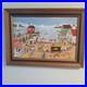 Acrylic On Board. Vintage Boardwalk Scene. Signed by listed Artist Larry Harris