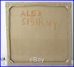 Alex Siburney Vintage Signed Original 1970 Painting 40x40 Photorealism COA