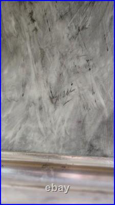 Alfred Sussi Vintage Abstract Oil Painting of Young Girl. Framed and Signed