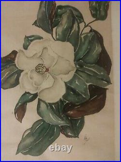 Alice Scott (1924-2005) MAGNOLIA 22X17 1/2 VERY VINTAGE SHOWS AGE NEEDS LOVE