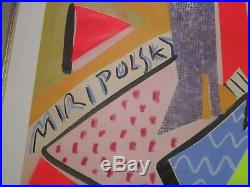 Andre Miripolski Painting Large Abstract Cubist Cubism Expressionism Vintage