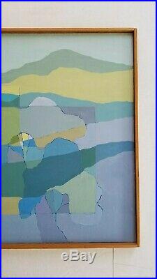 Ann Perry California Vintage Mid Century Modern Abstract 28 Large Painting MCM