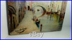 Antique Oil On Canvas Italian Scene Venice Grand Tour Signed Early 20th C