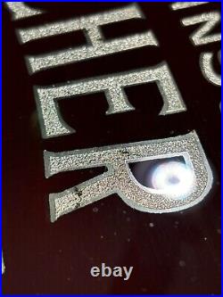 Antique Original 1900s Painted Glass Foil Butcher Boy Buffalo Rochester NY Sign