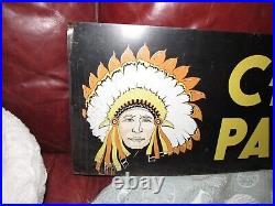 Antique Original Chief Paints Double Sided Advertising Metal Sign 28 Vintage