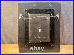 Antique Parrot Painting on Board Signed Terry Gold Gilt Frame Vintage Bird Art