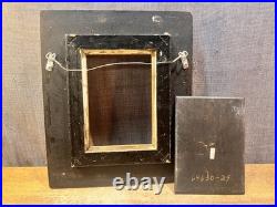 Antique Parrot Painting on Board Signed Terry Gold Gilt Frame Vintage Bird Art