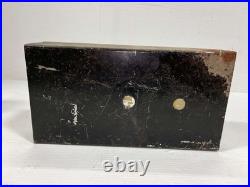 Antique Reverse Painted Glass Exit Sign With Metal Can