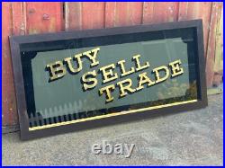 Antique Vintage Buy Sell Trade Reverse Painted Gilt Sign San Francisco Very Cool