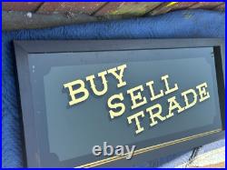 Antique Vintage Buy Sell Trade Reverse Painted Gilt Sign San Francisco Very Cool