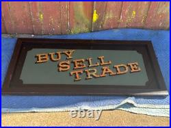 Antique Vintage Buy Sell Trade Reverse Painted Gilt Sign San Francisco Very Cool
