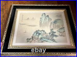 Antique Vintage Chinese Signed Modern Style Ink Wash Painting Landscape 20X 16