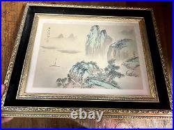 Antique Vintage Chinese Signed Modern Style Ink Wash Painting Landscape 20X 16