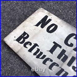 Antique Vintage Hand Painted Wood No Cars To Enter Driveway School Sign Autos