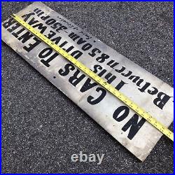 Antique Vintage Hand Painted Wood No Cars To Enter Driveway School Sign Autos