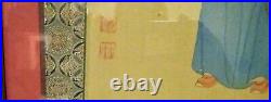 Antique Vintage Lot 3 Chinese Painting Silk Philosopher Men Signed Stamp