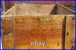 Antique Vintage Martin Senour Paint Varnish Wood Crate Box Advertising Sign