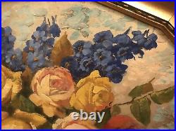 Antique/Vintage Roses Oil painting-beautiful, Pinks, Yellows And Blues