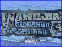Antique Vintage Sandwiches Glue Chipped Sign Glass Gold Leaf Reverse Painted