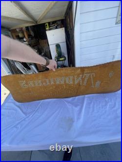 Antique Vintage Sandwiches Glue Chipped Sign Glass Gold Leaf Reverse Painted
