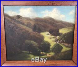 Antique Vintage Signed G. A. California Landscape Plein Air Oil Painting
