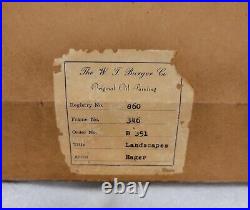 Antique Vintage W. T. Burger Co Landscape Oil Painting Signed Hager
