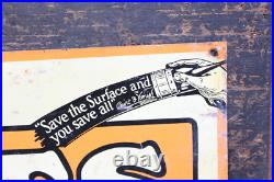 Antique Vtg Industrial Tin Tacker Sign Pee Gee Paints Advertising Hardware