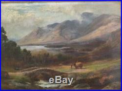 Antique vintage gilt framed very old signed original fine oil painting